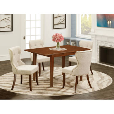 4 Person Butterfly Leaf Solid Wood Dining Set